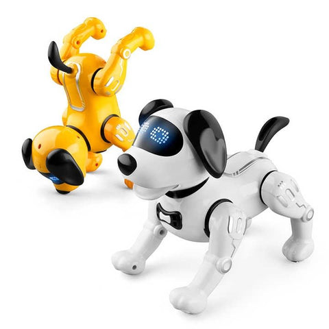 RC Robot Dog Toy with Music – Remote Control Smart Puppy w/ Battery & USB Charger EPT770120 - with Yellow | Sold by Uncle Wiener's Wholesale