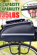 Rear Bike Rack Bike Cargo Rack 110 - 135Lb Capacity Bike Rear Rack Universal Adjustable Bike Back Rack, Cycling Equipment Stand Footstock with Reflective Logo - with Black | Sold by Uncle Wiener's Wholesale
