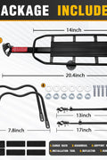 Rear Bike Rack Bike Cargo Rack 110 - 135Lb Capacity Bike Rear Rack Universal Adjustable Bike Back Rack, Cycling Equipment Stand Footstock with Reflective Logo - with Black | Sold by Uncle Wiener's Wholesale