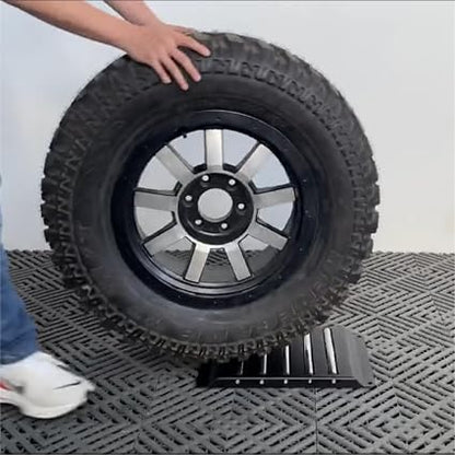 RebarTech Tire Changer Wheel Ramp – Heavy-Duty Freestanding Metal Rolling Plate for Tire Changing Machines, Automotive Garage & Workshop Equipment, 440 × 310 × 40mm - with | Sold by Uncle Wiener's Wholesale