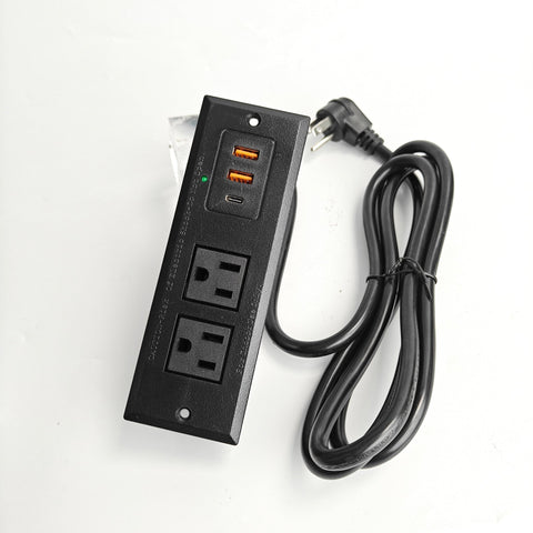 Recessed Desk Power Strip Bar with USB Ports – Ideal for Home Office or Workbench BY213C021C - with | Sold by Uncle Wiener's Wholesale