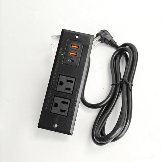 Recessed Desk Power Strip Bar with USB Ports – Ideal for Home Office or Workbench BY213C021C - with | Sold by Uncle Wiener's Wholesale