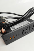 Recessed Desk Power Strip Bar with USB Ports – Ideal for Home Office or Workbench BY213C021C - with | Sold by Uncle Wiener's Wholesale