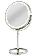 Rechargeable 8" Double - Sided LED Vanity Makeup Mirror | 1X/10X Magnification, 360° Rotation 16813 - with | Sold by Uncle Wiener's Wholesale