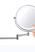 Rechargeable 8" Double - Sided LED Vanity Makeup Mirror | 1X/10X Magnification, 360° Rotation 16813 - with | Sold by Uncle Wiener's Wholesale