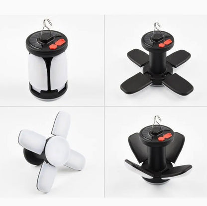 Rechargeable Camping Lantern 60 LED Foldable Solar & USB Emergency Tent Light with 7 Modes 5821H - with | Sold by Uncle Wiener's Wholesale