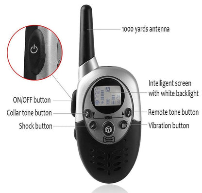 Rechargeable Waterproof Dog Training Collar with Remote – Shock, Vibration & Beep Modes (1000yd Range) - with | Sold by Uncle Wiener's Wholesale