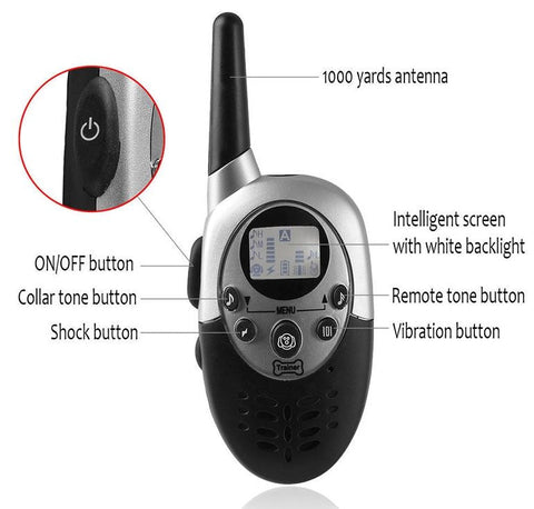 Rechargeable Waterproof Dog Training Collar with Remote – Shock, Vibration & Beep Modes (1000yd Range) - with | Sold by Uncle Wiener's Wholesale