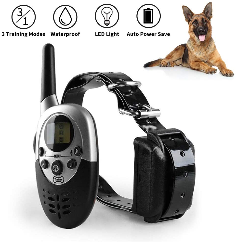 Rechargeable Waterproof Dog Training Collar with Remote – Shock, Vibration & Beep Modes (1000yd Range) - with | Sold by Uncle Wiener's Wholesale