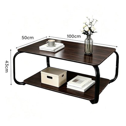 Rectangular Coffee Table Modern Simple Removable Living Room Table Dark Walnut S1366  - with | Sold by Uncle Wiener's Wholesale