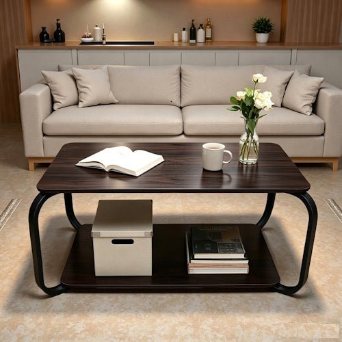 Rectangular Coffee Table Modern Simple Removable Living Room Table Dark Walnut S1366  - with | Sold by Uncle Wiener's Wholesale