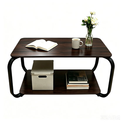 Rectangular Coffee Table Modern Simple Removable Living Room Table Dark Walnut S1366  - with | Sold by Uncle Wiener's Wholesale