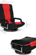 Red & Black 360° Swivel Gaming Chair with Lumbar Support | Ergonomic Seat 1215919 - with RED & BLACK | Sold by Uncle Wiener's Wholesale