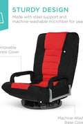 Red & Black 360° Swivel Gaming Chair with Lumbar Support | Ergonomic Seat 1215919 - with RED & BLACK | Sold by Uncle Wiener's Wholesale
