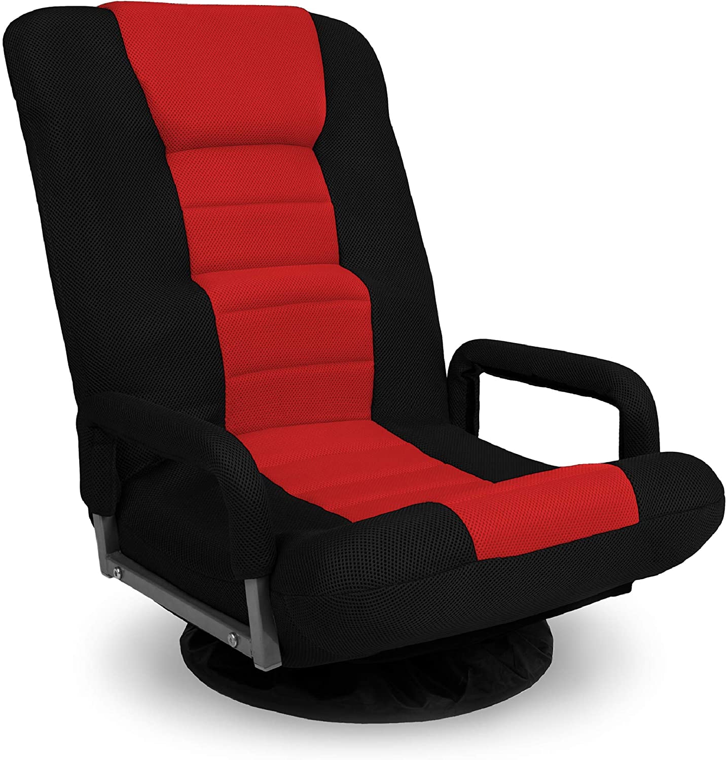 Red & Black 360° Swivel Gaming Chair with Lumbar Support | Ergonomic Seat 1215919 - with RED & BLACK | Sold by Uncle Wiener's Wholesale