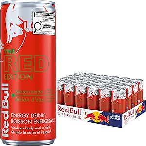 Red Bull Energy Drink – assorted size and flavours (Cans) - Beverage with Red Edition – Watermelon | 24 × 250 mL | Sold by Uncle Wiener's Wholesale