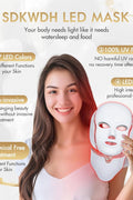 Red Light Therapy for face, 7 Colors LED Face Mask Light Therapy, Led Face Mask Light Therapy At Home, Blue Red Light Therapy Mask for Face - with | Sold by Uncle Wiener's Wholesale