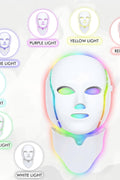 Red Light Therapy for face, 7 Colors LED Face Mask Light Therapy, Led Face Mask Light Therapy At Home, Blue Red Light Therapy Mask for Face - with | Sold by Uncle Wiener's Wholesale
