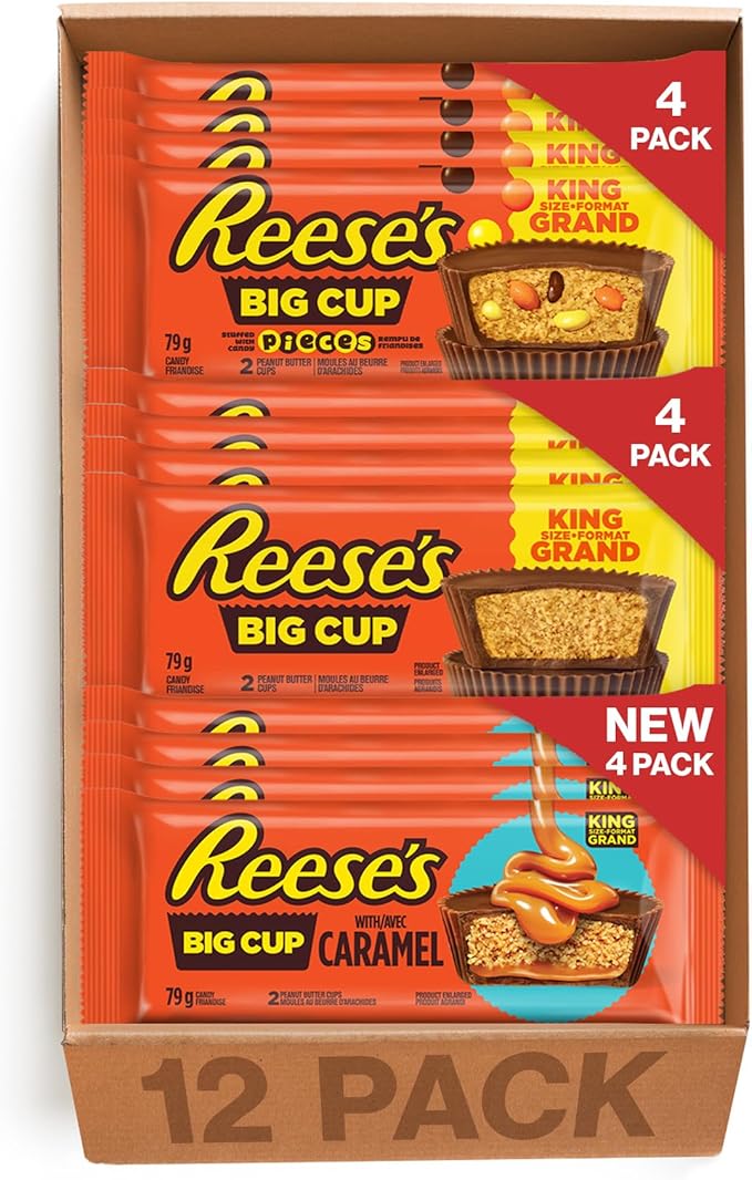 REESE'S Big Cup Assorted Variety Pack 12 Count Milk Chocolate Peanut Butter Candy Bars - Snack with | Sold by Uncle Wiener's Wholesale