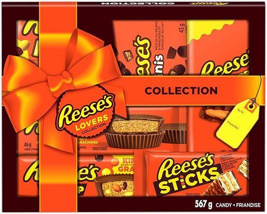 REESE’S Lovers Gift Box – Assorted Chocolate Peanut Butter Bars & Candy, 8 Count, 535 g - Snack with | Sold by Uncle Wiener's Wholesale