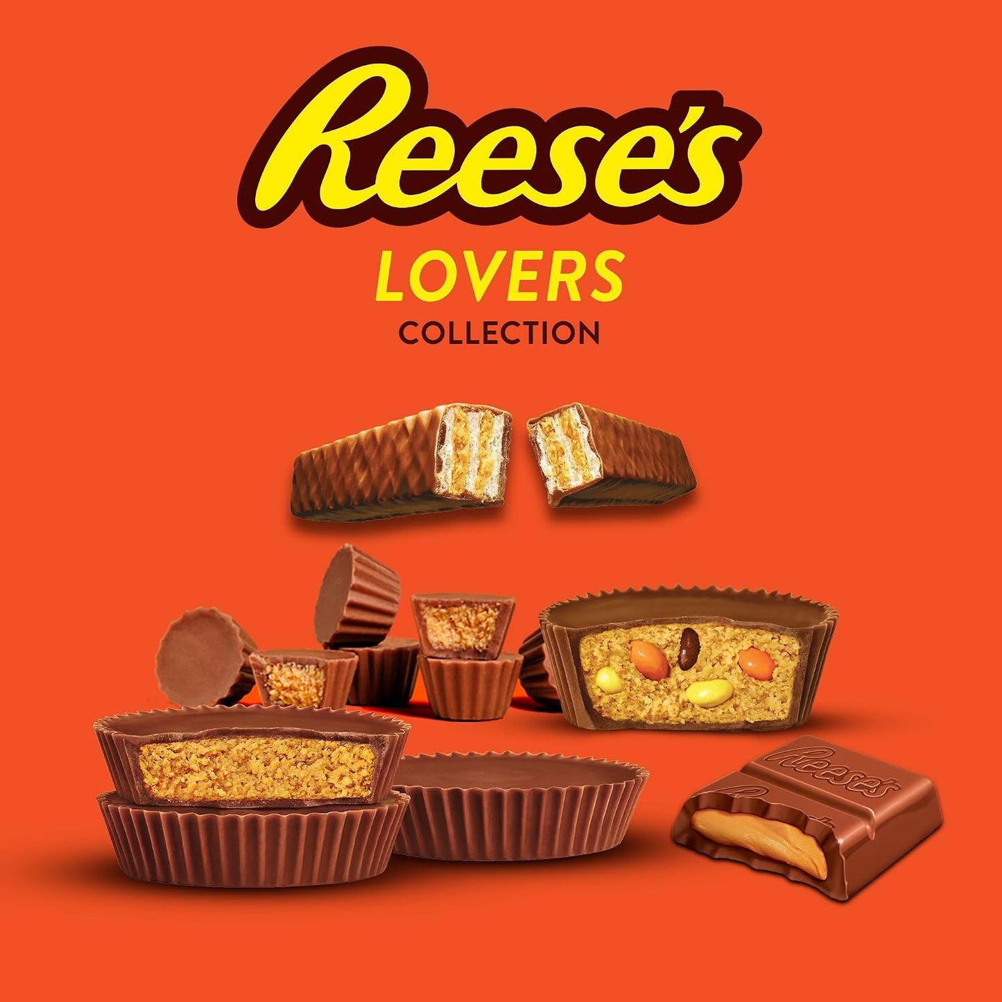 REESE’S Lovers Gift Box – Assorted Chocolate Peanut Butter Bars & Candy, 8 Count, 535 g - Snack with | Sold by Uncle Wiener's Wholesale