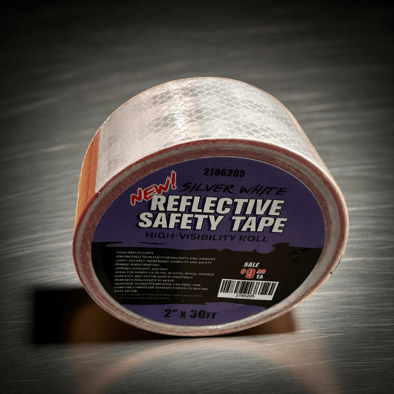 Reflective Safety Tape | 2" x 30 FT – Silver & Yellow or Red High - Visibility Roll - General Equipment with SILVER WHITE AND RED | Sold by Uncle Wiener's Wholesale