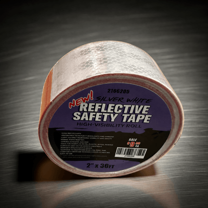 Reflective Safety Tape | 2" x 30 FT – Silver & Yellow or Red High - Visibility Roll - General Equipment with SILVER WHITE AND RED | Sold by Uncle Wiener's Wholesale