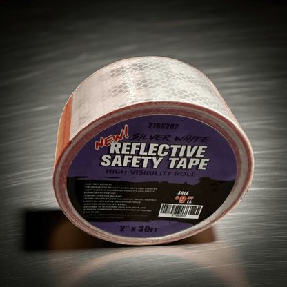 Reflective Safety Tape | 2" x 30 FT – Silver & Yellow or Red High - Visibility Roll - General Equipment with RED | Sold by Uncle Wiener's Wholesale