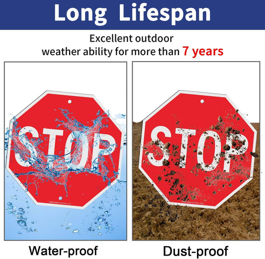 Reflective STOP Aluminum Sign – 12" × 12" – Type IV ASTM D4956 - with | Sold by Uncle Wiener's Wholesale