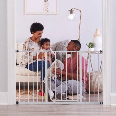 Regalo Extra Wide Easy Open Metal Walk Through Baby Gate - with Dimensions (Overall): 29 Inches (L), 30 Inches (H), 2 Inches thick | Sold by Uncle Wiener's Wholesale