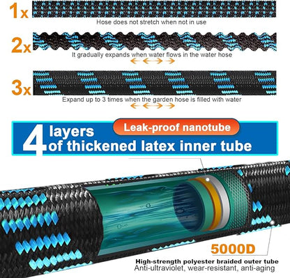 Relxitl Expandable Garden Hose – Flexible Lightweight Water Hose with 10-Function Spray Nozzle - Garden & Landscaping with 100 FT | Sold by Uncle Wiener's Wholesale
