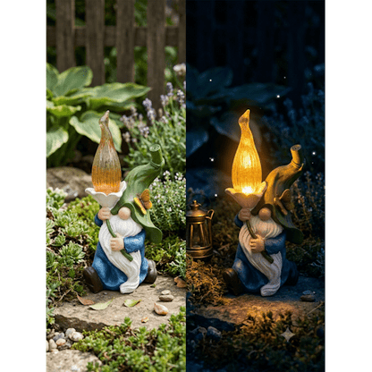 Resin Garden Gnome Figurine with Solar Light for Patio, Yard, Lawn, Garden & Outdoor Decor IV22041 - with | Sold by Uncle Wiener's Wholesale
