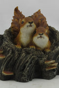 Resin Indoor & Outdoor Garden Statues Collection – Whimsical Polyresin Animal Décor | Shop Now - with Squirrels in Log Statue | Sold by Uncle Wiener's Wholesale