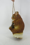 Resin Indoor & Outdoor Garden Statues Collection – Whimsical Polyresin Animal Décor | Shop Now - with Brown Squirrel Welcome Hanging Statue | Sold by Uncle Wiener's Wholesale