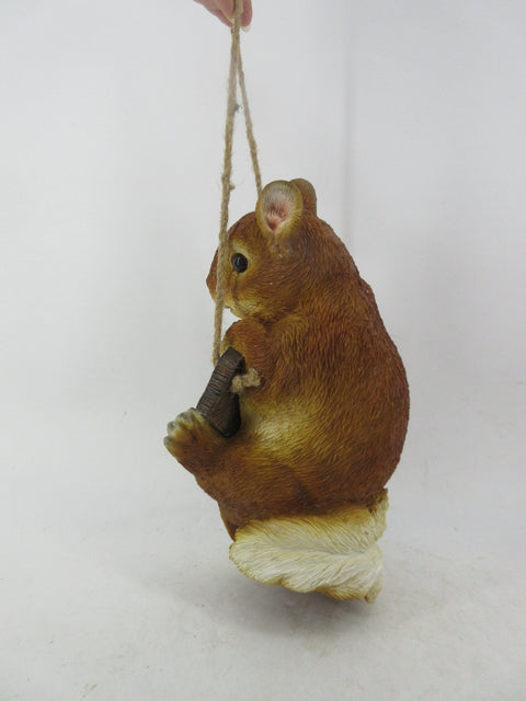 Resin Indoor & Outdoor Garden Statues Collection – Whimsical Polyresin Animal Décor | Shop Now - with Brown Squirrel Welcome Hanging Statue | Sold by Uncle Wiener's Wholesale