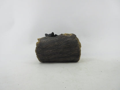 Resin Indoor & Outdoor Garden Statues Collection – Whimsical Polyresin Animal Décor | Shop Now - with Black Bears in Log Statue | Sold by Uncle Wiener's Wholesale