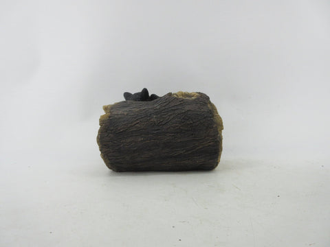 Resin Indoor & Outdoor Garden Statues Collection – Whimsical Polyresin Animal Décor | Shop Now - with Black Bears in Log Statue | Sold by Uncle Wiener's Wholesale