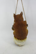 Resin Indoor & Outdoor Garden Statues Collection – Whimsical Polyresin Animal Décor | Shop Now - with Brown Squirrel Welcome Hanging Statue | Sold by Uncle Wiener's Wholesale