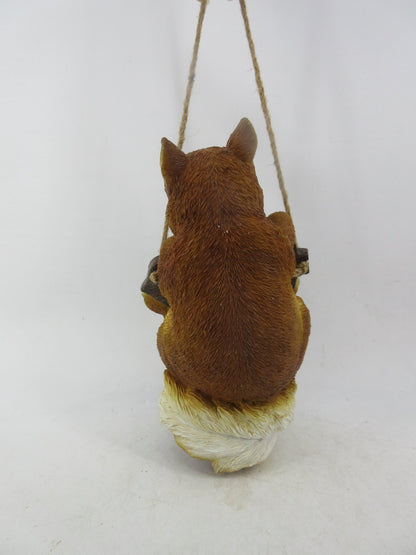 Resin Indoor & Outdoor Garden Statues Collection – Whimsical Polyresin Animal Décor | Shop Now - with Brown Squirrel Welcome Hanging Statue | Sold by Uncle Wiener's Wholesale