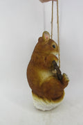 Resin Indoor & Outdoor Garden Statues Collection – Whimsical Polyresin Animal Décor | Shop Now - with Brown Squirrel Welcome Hanging Statue | Sold by Uncle Wiener's Wholesale