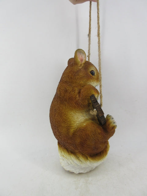 Resin Indoor & Outdoor Garden Statues Collection – Whimsical Polyresin Animal Décor | Shop Now - with Brown Squirrel Welcome Hanging Statue | Sold by Uncle Wiener's Wholesale