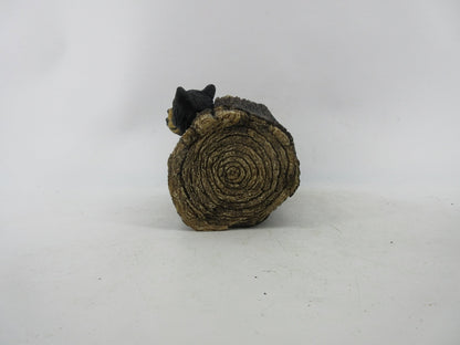 Resin Indoor & Outdoor Garden Statues Collection – Whimsical Polyresin Animal Décor | Shop Now - with Black Bears in Log Statue | Sold by Uncle Wiener's Wholesale