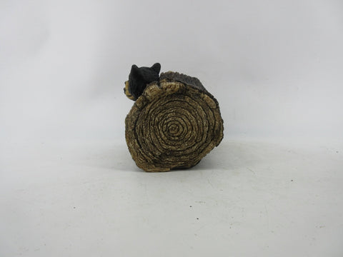 Resin Indoor & Outdoor Garden Statues Collection – Whimsical Polyresin Animal Décor | Shop Now - with Black Bears in Log Statue | Sold by Uncle Wiener's Wholesale