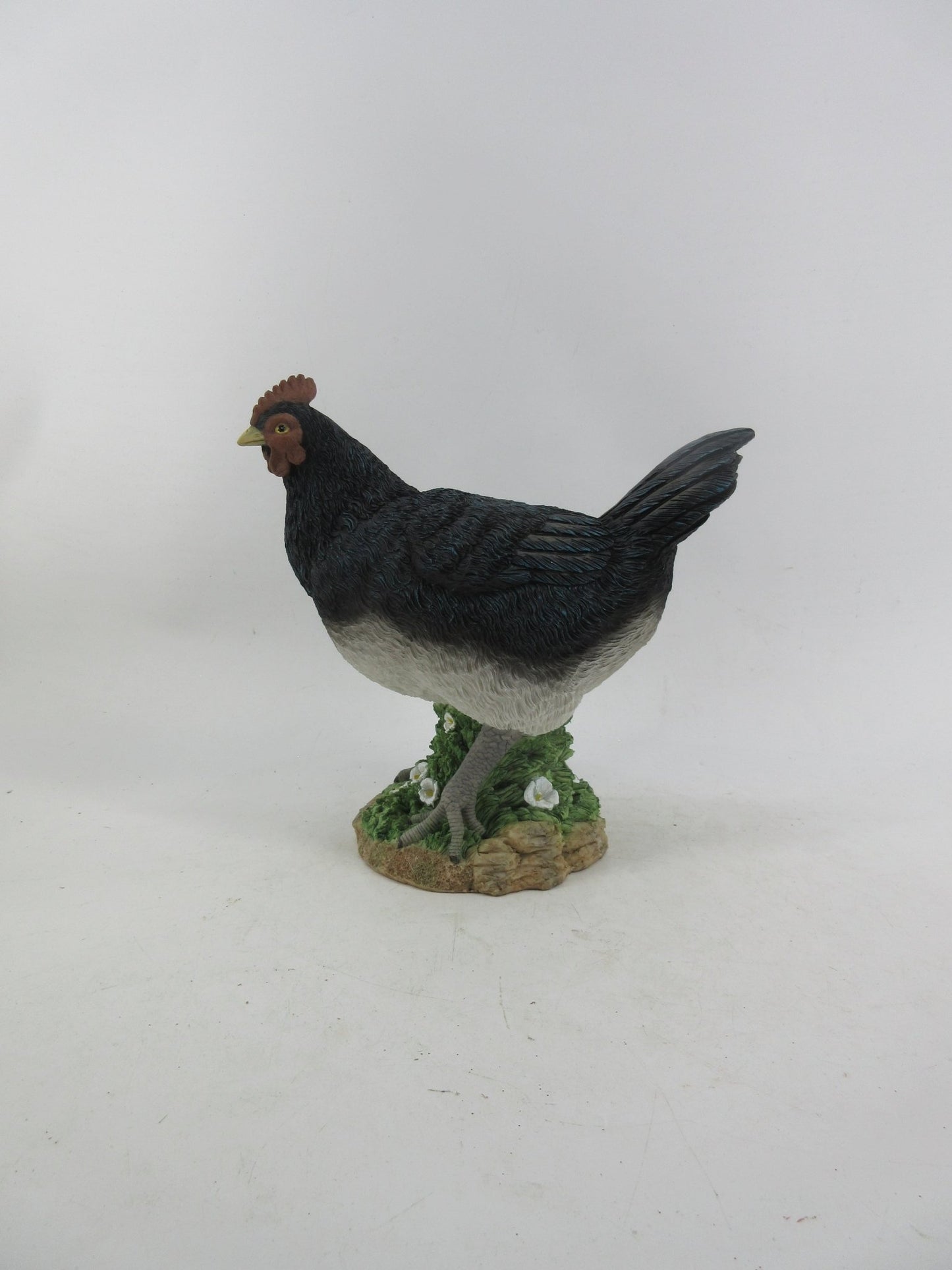 Resin Indoor & Outdoor Garden Statues Collection – Whimsical Polyresin Animal Décor | Shop Now - with Black Chicken Hen Statue | Sold by Uncle Wiener's Wholesale