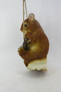 Resin Indoor & Outdoor Garden Statues Collection – Whimsical Polyresin Animal Décor | Shop Now - with Brown Squirrel Welcome Hanging Statue | Sold by Uncle Wiener's Wholesale