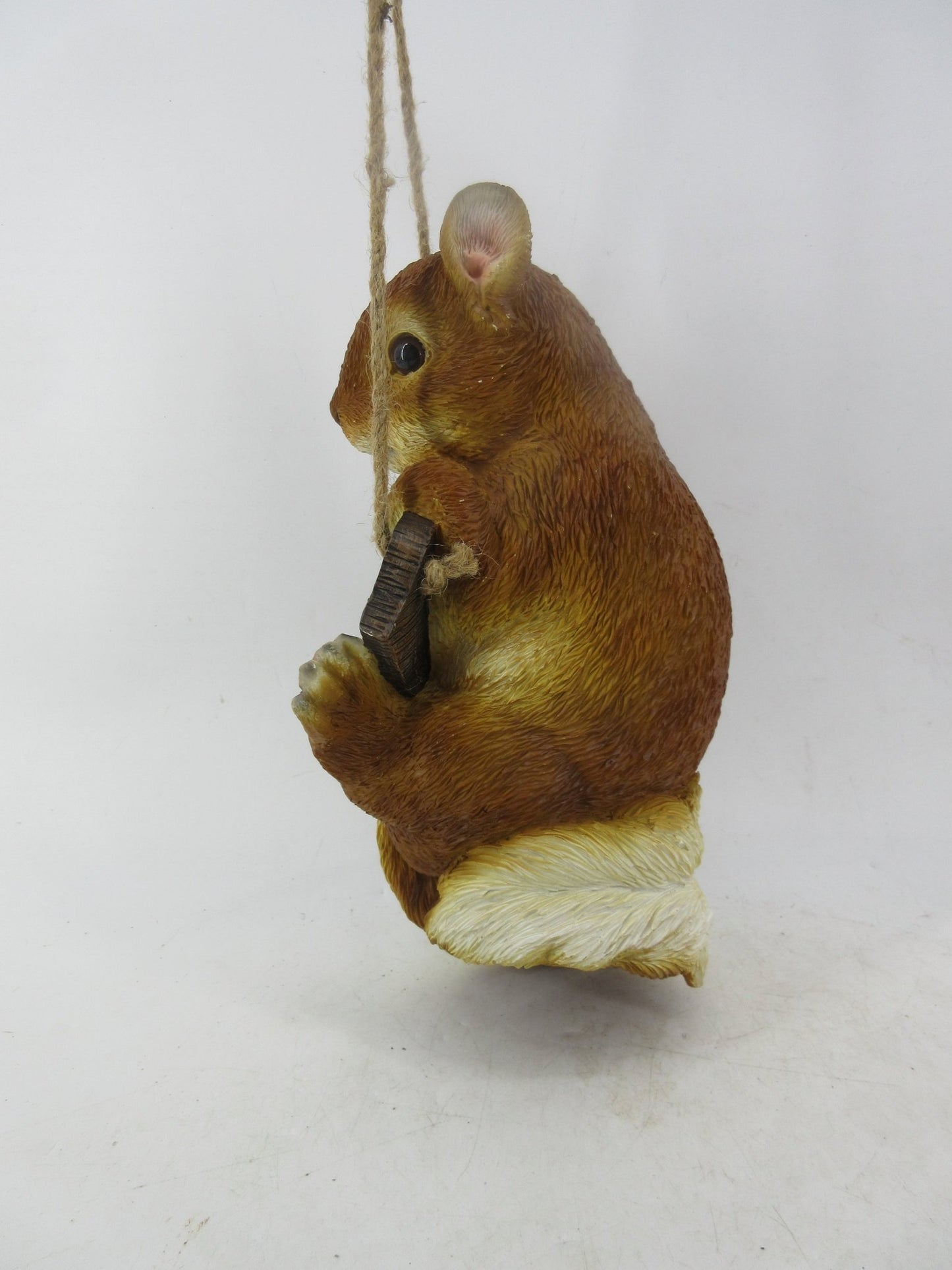 Resin Indoor & Outdoor Garden Statues Collection – Whimsical Polyresin Animal Décor | Shop Now - with Brown Squirrel Welcome Hanging Statue | Sold by Uncle Wiener's Wholesale