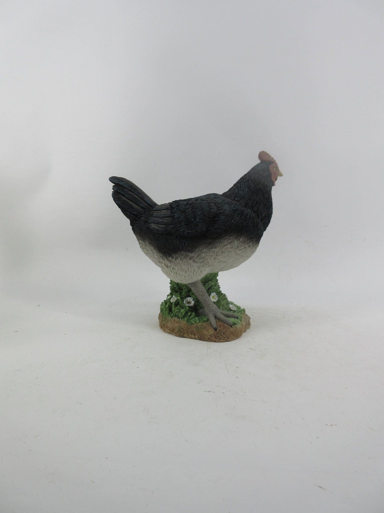 Resin Indoor & Outdoor Garden Statues Collection – Whimsical Polyresin Animal Décor | Shop Now - with Black Chicken Hen Statue | Sold by Uncle Wiener's Wholesale