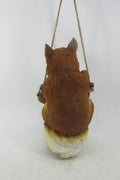 Resin Indoor & Outdoor Garden Statues Collection – Whimsical Polyresin Animal Décor | Shop Now - with Brown Squirrel Welcome Hanging Statue | Sold by Uncle Wiener's Wholesale