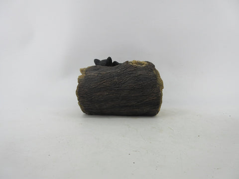 Resin Indoor & Outdoor Garden Statues Collection – Whimsical Polyresin Animal Décor | Shop Now - with Black Bears in Log Statue | Sold by Uncle Wiener's Wholesale