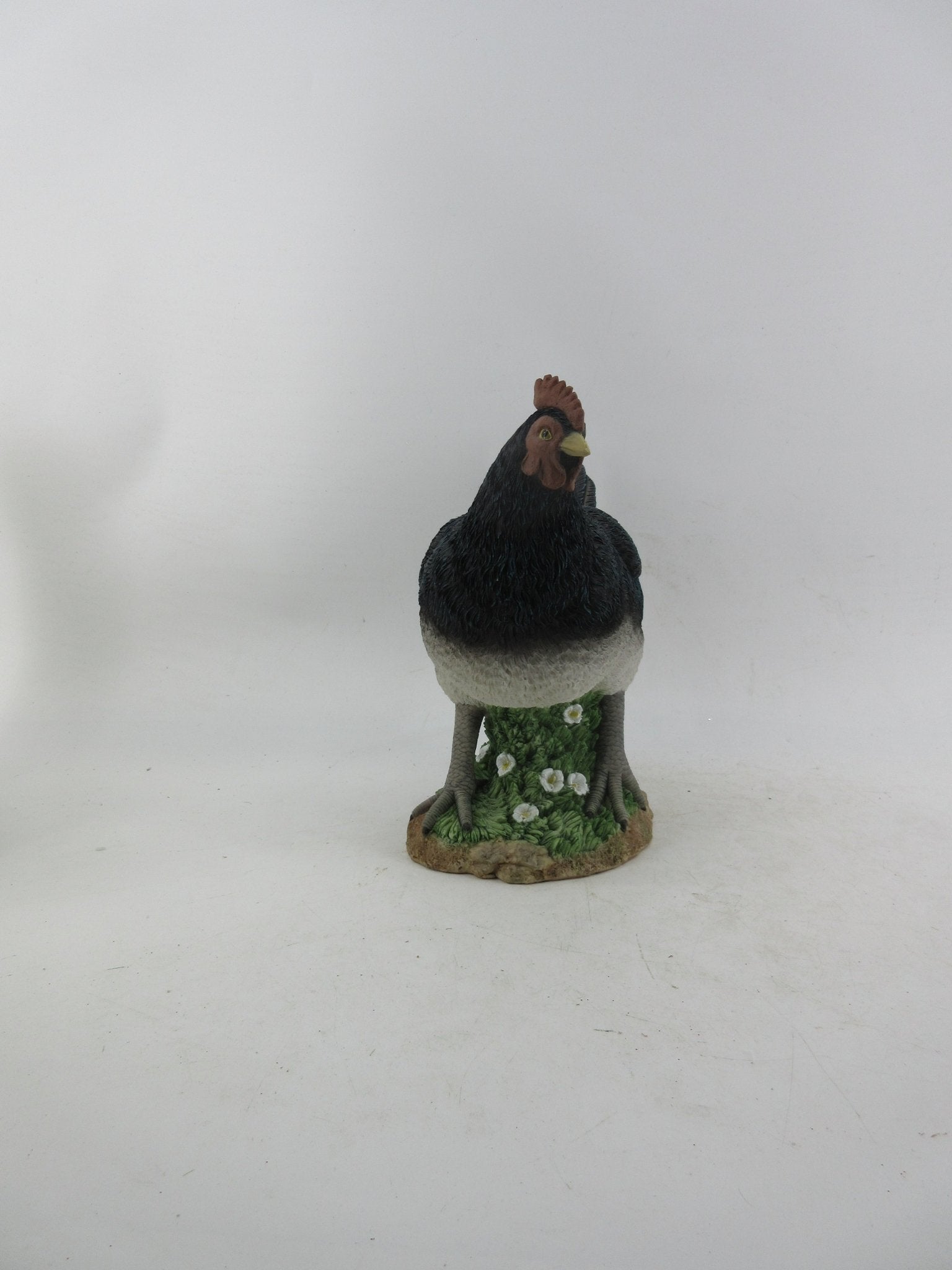 Resin Indoor & Outdoor Garden Statues Collection – Whimsical Polyresin Animal Décor | Shop Now - with Black Chicken Hen Statue | Sold by Uncle Wiener's Wholesale